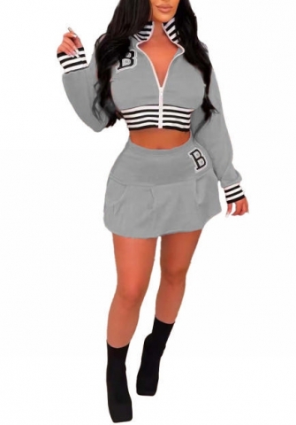 (Gray)2023 Styles Women Sexy&Fashion Spring&Summer TikTok&Instagram Styles Size B Two Piece Suit