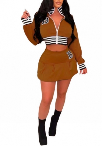 (Brown)2023 Styles Women Sexy&Fashion Spring&Summer TikTok&Instagram Styles Size B Two Piece Suit