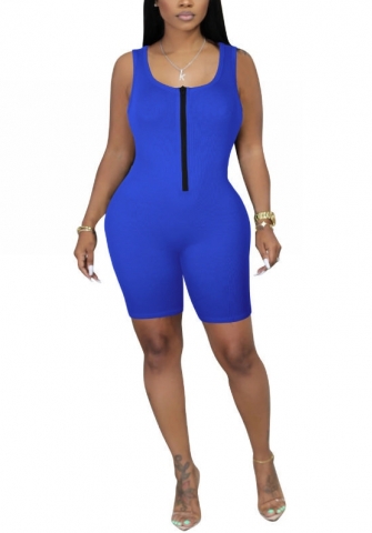 (Blue)2023 Styles Women Sexy&Fashion Spring&Summer TikTok&Instagram Styles Front Zipper Romper