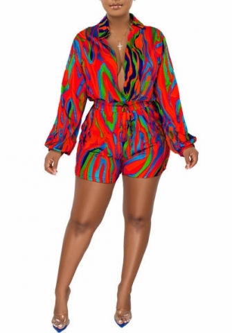 (Red)2023 Styles Women Sexy&Fashion Spring&Summer TikTok&Instagram Styles Print Romper