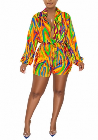 (Yellow)2023 Styles Women Sexy&Fashion Spring&Summer TikTok&Instagram Styles Print Romper