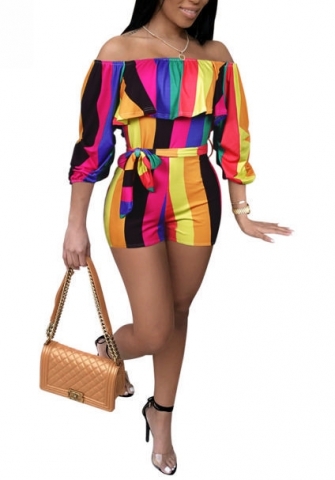 (Real Image)2023 Styles Women Sexy&Fashion Spring&Summer TikTok&Instagram Styles Print Flower Off Shoulder Romper