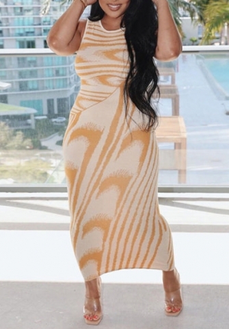 (Yellow)2023 Styles Women Sexy&Fashion Spring&Summer TikTok&Instagram Styles Print Maxi Dress