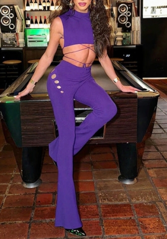 (Purple)2023 Styles Women Sexy&Fashion Spring&Summer TikTok&Instagram Styles Cut Out Two Piece Suit