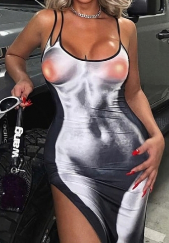 (Real Image)2023 Styles Women Sexy&Fashion Spring&Summer TikTok&Instagram Styles Print Maxi Dress