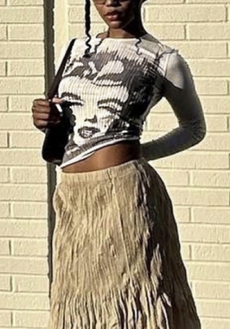 (Real Image)2023 Styles Women Sexy&Fashion Spring&Summer TikTok&Instagram Styles Long Sleeve Round Neck Long Sleeve Tops