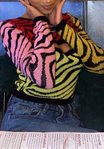 (Real Image)2023 Styles Women Sexy&Fashion Spring&Summer TikTok&Instagram Styles Contrast Color Sweater Tops