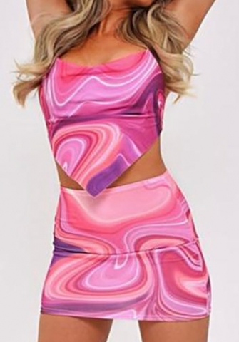 (Real Image)2023 Styles Women Sexy&Fashion Spring&Summer TikTok&Instagram Styles Print Two Piece Dress