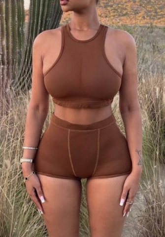 (Brown)2023 Styles Women Sexy&Fashion Spring&Summer TikTok&Instagram Styles Short Two Piece Suit