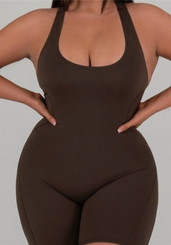 (Coffee)2023 Styles Women Sexy&Fashion Spring&Summer TikTok&Instagram Styles Backless Romper