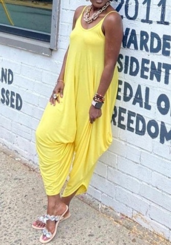 (Yellow)2023 Styles Women Sexy&Fashion Spring&Summer TikTok&Instagram Styles Strap Loose Jumpsuit