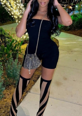 (Real Image)2023 Styles Women Sexy&Fashion Spring&Summer TikTok&Instagram Styles Black Tube Romper