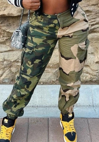 (Real Image)2023 Styles Women Sexy&Fashion Spring&Summer TikTok&Instagram Styles Camouflage Contrast Color Long Pants
