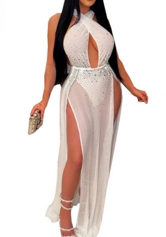 (Real Image)2023 Styles Women Sexy&Fashion Spring&Summer TikTok&Instagram Styles Mesh&Sequin Maxi Dress