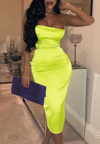(Real Image)2023 Styles Women Sexy&Fashion Spring&Summer TikTok&Instagram Styles Silk Midi Dress
