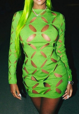 (Real Image)2023 Styles Women Sexy&Fashion Spring&Summer TikTok&Instagram Styles Cut Out Long Sleeve Club Dress