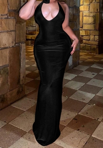 (Black)2023 Styles Women Sexy&Fashion Spring&Summer TikTok&Instagram Styles Tie Maxi Dress