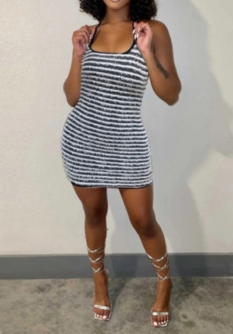 (Real Image)2023 Styles Women Sexy&Fashion Spring&Summer TikTok&Instagram Styles Black&White Strap Mini Dress