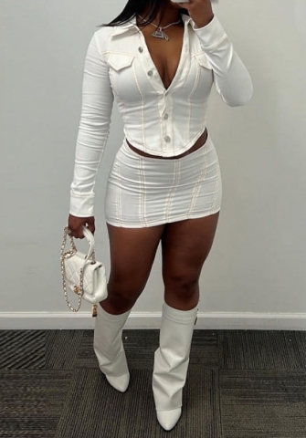 (Real Image)2023 Styles Women Sexy&Fashion Spring&Summer TikTok&Instagram Styles White Two Piece Dress