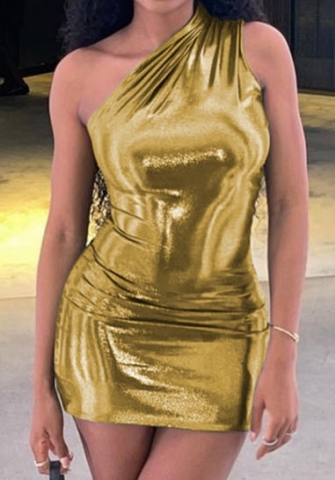 (Real Image)2023 Styles Women Sexy&Fashion Spring&Summer TikTok&Instagram Styles Single Shoulder Club Dress