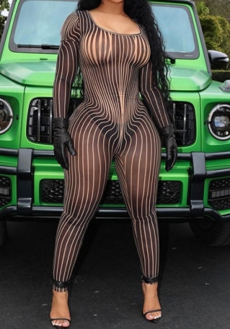 (Real Image)2023 Styles Women Sexy&Fashion Spring&Summer TikTok&Instagram Styles Striped Jumpsuit