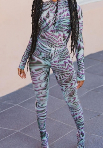 (Real Image)2023 Styles Women Sexy&Fashion Spring&Summer TikTok&Instagram Styles Mesh Print Two Piece Suit