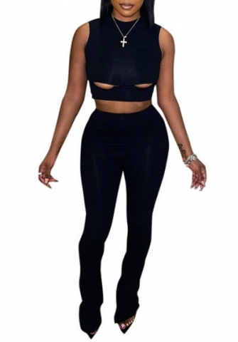 (Black)2023 Styles Women Sexy&Fashion Spring&Summer TikTok&Instagram Styles Cut Out Two Piece Suit