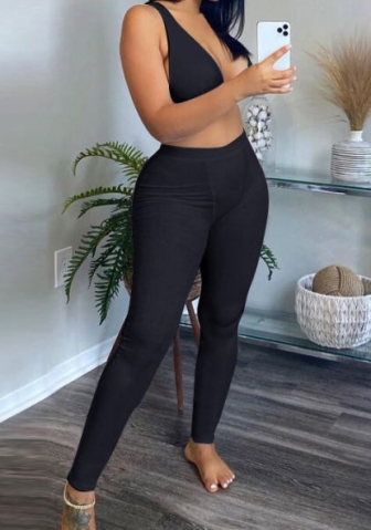 (Real Image)2023 Styles Women Sexy&Fashion Spring&Summer TikTok&Instagram Styles Bar+Long Pant Two Piece Suit