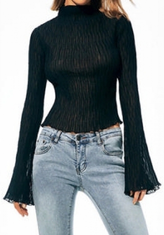 (Black)2023 Styles Women Sexy&Fashion Spring&Summer TikTok&Instagram Styles Long Sleeve Tee