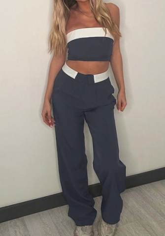 (Real Image)2023 Styles Women Sexy&Fashion Spring&Summer TikTok&Instagram Styles Gray Two Piece Suit