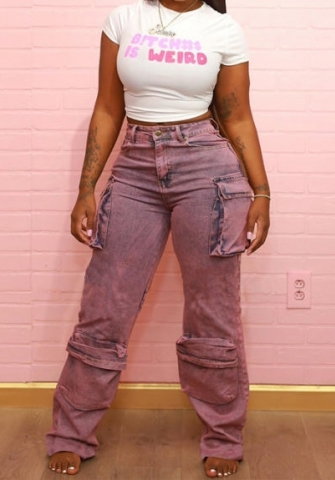 (Only Bottom)(Pink)2023 Styles Women Sexy&Fashion Spring&Summer TikTok&Instagram Styles Jeans Long Pants