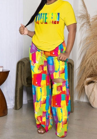 (Real Image)(Plus Size)2023 Styles Women Sexy&Fashion Spring&Summer TikTok&Instagram Styles Loose Two Piece Suit