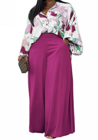 (Purple)(Plus Size)2023 Styles Women Sexy&Fashion Spring&Summer TikTok&Instagram Styles Two Piece Suit