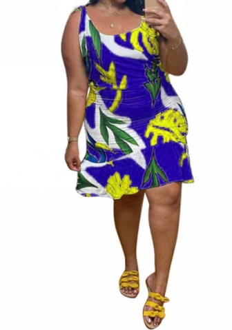 (Real Image)(Plus Size)2023 Styles Women Sexy&Fashion Spring&Summer TikTok&Instagram Styles Print Loose Midi Dress