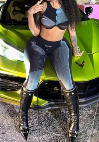 (Real Image)2023 Styles Women Sexy&Fashion Spring&Summer TikTok&Instagram Styles Print Two Piece Suit