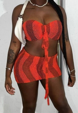 (Real Image)2023 Styles Women Sexy&Fashion Spring&Summer TikTok&Instagram Styles Orange Two Piece Dress