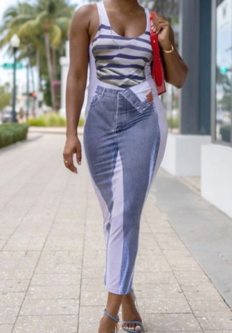 (Blue)2023 Styles Women Sexy&Fashion Spring&Summer TikTok&Instagram Styles Print Strap Maxi Dress