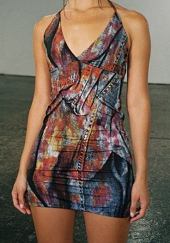 (Real Image)2023 Styles Women Sexy&Fashion Spring&Summer TikTok&Instagram Styles Print Halter Mini Dress