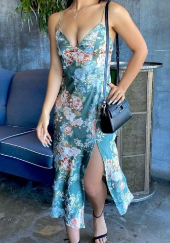 (Real Image)2023 Styles Women Sexy&Fashion Spring&Summer TikTok&Instagram Styles Floral Maxi Dress