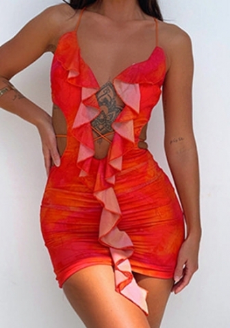 (Red)2023 Styles Women Sexy&Fashion Spring&Summer TikTok&Instagram Styles Floral Mini Dress