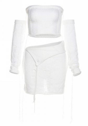 (Real Image)2023 Styles Women Sexy&Fashion Spring&Summer TikTok&Instagram Styles Ripped Sweater Dress