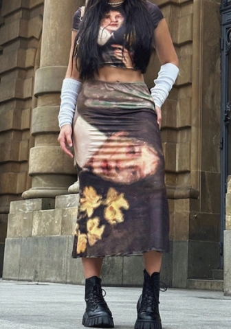 (Real Image)2023 Styles Women Sexy&Fashion Spring&Summer TikTok&Instagram Styles Print Maxi Dress