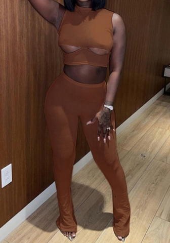 (Brown)2023 Styles Women Sexy&Fashion Spring&Summer TikTok&Instagram Styles Two Piece Suit
