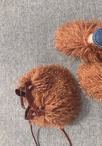 (Only Handbag)(Brown)2023 Styles Women Sexy&Fashion Spring&Summer TikTok&Instagram Styles Fluffy Handbag