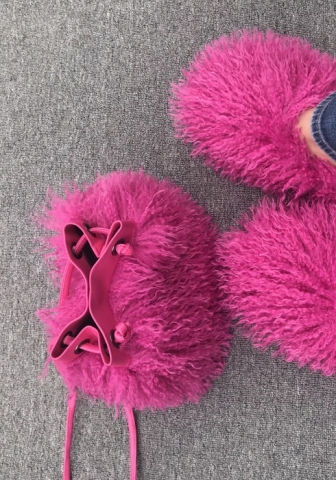 (Only Handbag)(Rose)2023 Styles Women Sexy&Fashion Spring&Summer TikTok&Instagram Styles Fluffy Handbag