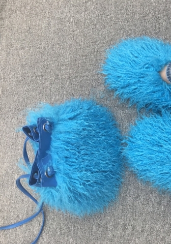 (Only Handbag)(Blue)2023 Styles Women Sexy&Fashion Spring&Summer TikTok&Instagram Styles Fluffy Handbag
