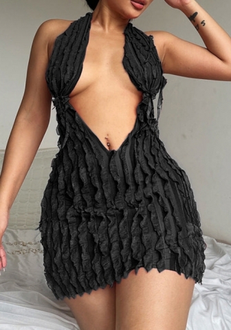 (Real Image)2023 Styles Women Sexy&Fashion Spring&Summer TikTok&Instagram Styles Halter Backless Club Dress