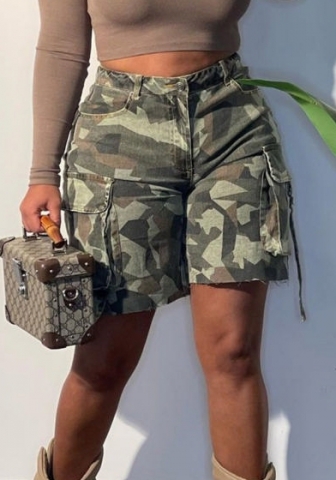 (Only Bottom)(Real Image)2023 Styles Women Sexy&Fashion Spring&Summer TikTok&Instagram Styles Camouflage Midi Pants