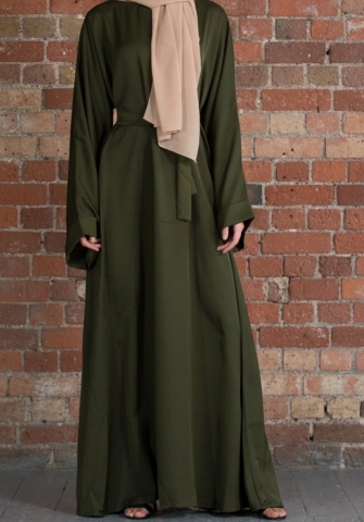 (Green)(Only Dress,not Hoodie)2023 Styles Women Sexy&Fashion Spring&Summer TikTok&Instagram Styles Solid Color Muslim Maxi Dress