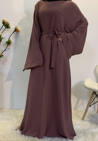 (Purple)(Only Dress,not Hoodie)2023 Styles Women Sexy&Fashion Spring&Summer TikTok&Instagram Styles Solid Color Muslim Maxi Dress
